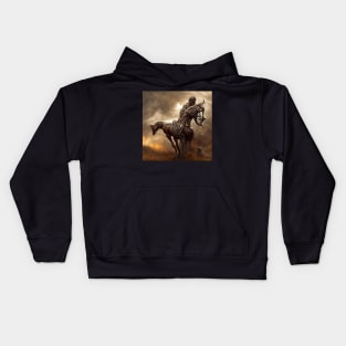 celtic statue riding a horse Kids Hoodie